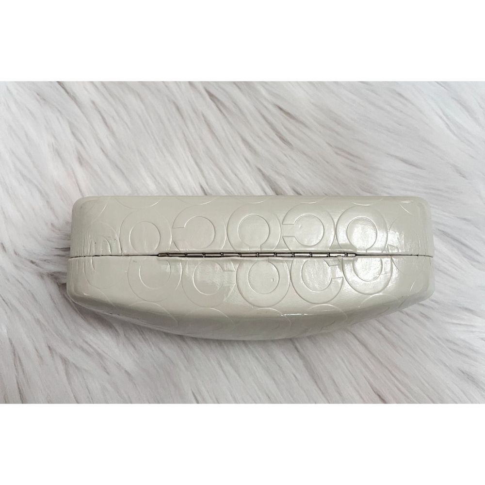 Coach White Hard Clamshell Sunglasses/Eyeglasses Case - Picture 3 of 6